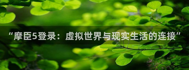 蓝图娱乐.ccm苹果版：“摩臣5登录：虚拟世界与现实生活的连接”